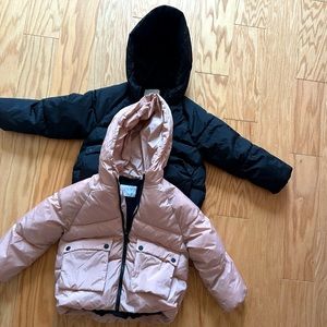 2 Zara girls puffer jackets